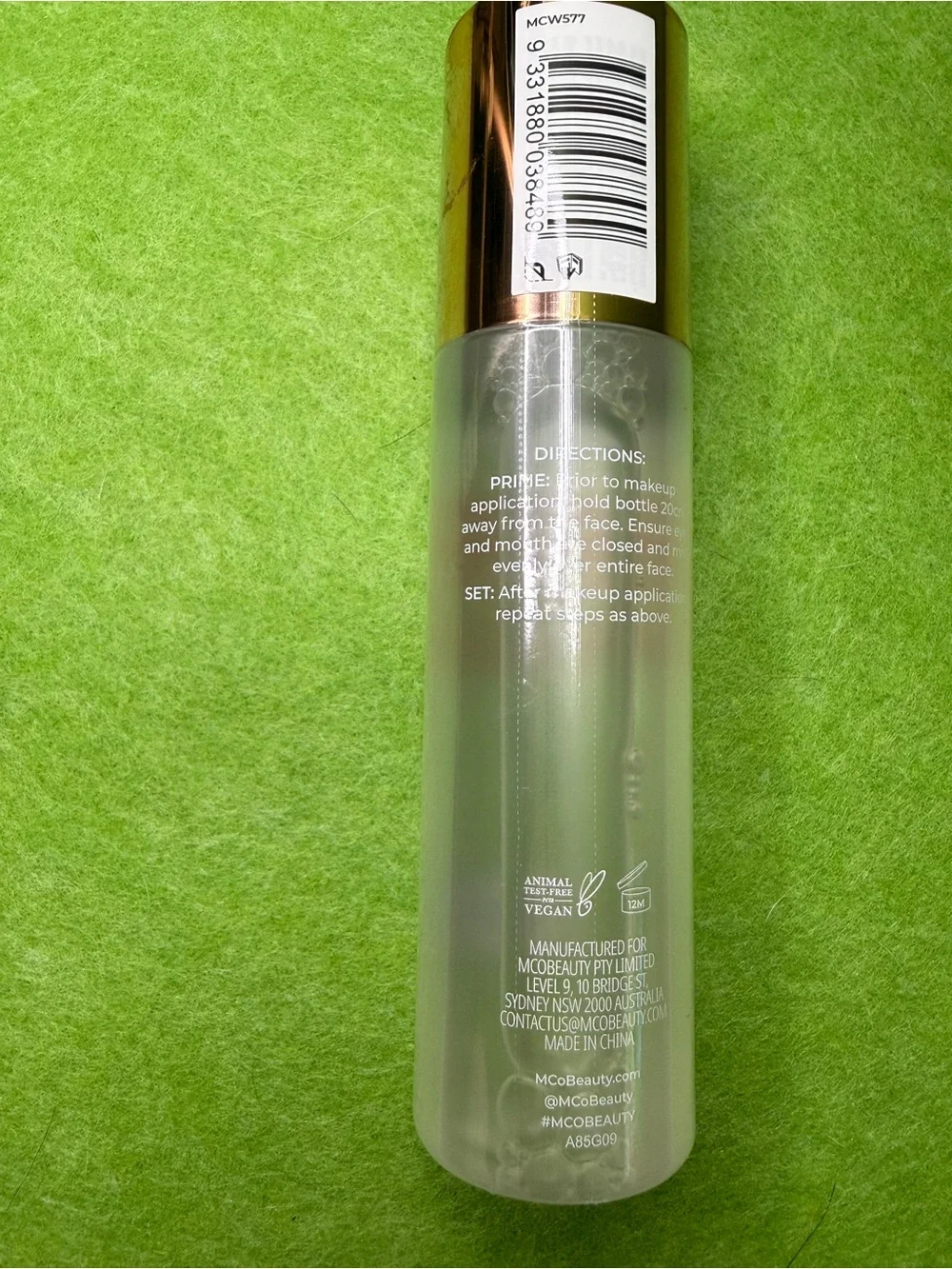 MCoBeauty Miracle Flawless Setting Spray — Rose Gold Cap
